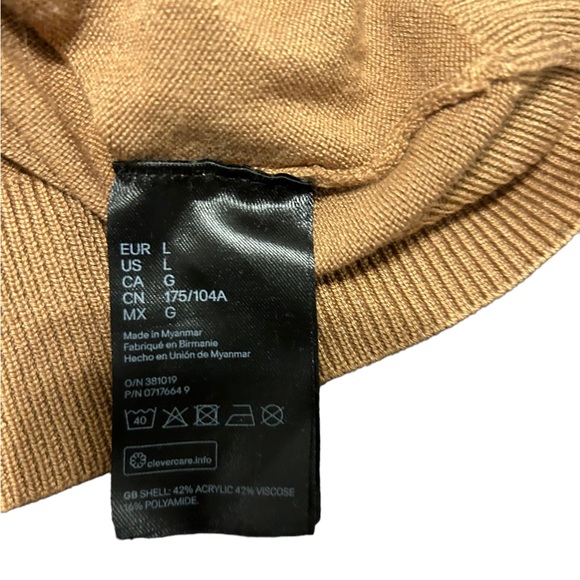 Hm beige brown long sleeve sweater size large - Picture 4 of 7